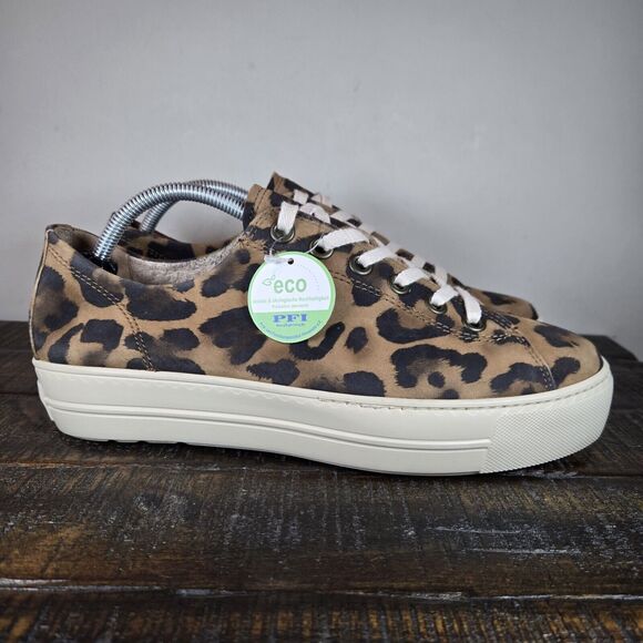 Paul Green Bixby Womens Size 11.5 US Platform Sneaker Shoes Leopard Brown (9 UK)